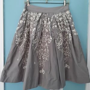 Meadow Rue Cotton Skirt Flower Embroider